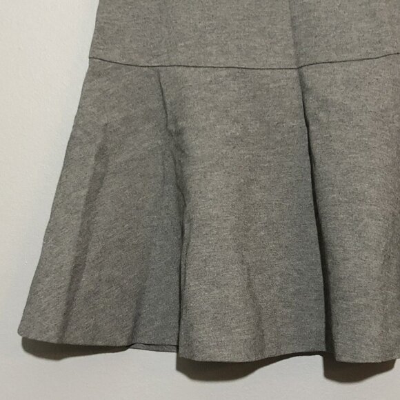 Banana Republic Mini Skirt Size 2 Gray Casual Workwear Stretch Full Swing Ruffle - Picture 4 of 10